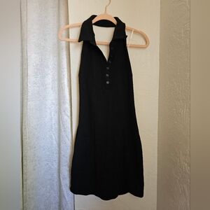 Little black dress, halter top, bodycon, size XL, open back dress